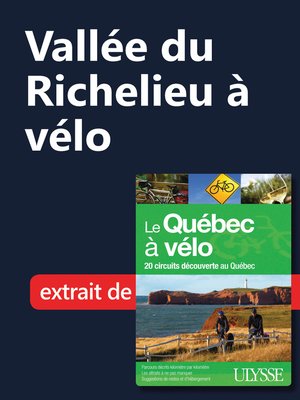 cover image of Vallée du Richelieu à vélo